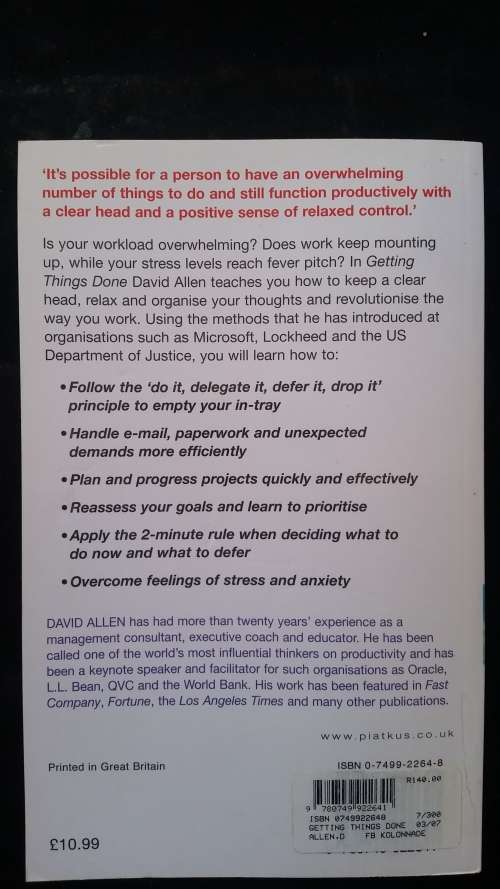 Getting Things Done  (Soft cover)